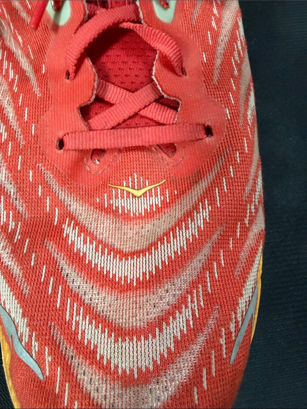 Hoka Men’s Red Athletic Shoes with Yellow Midsole - Picture 5 of 16